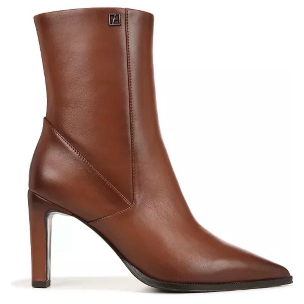 New Franco Sarto Tobacco Leather Bootie Sz 9.5 M